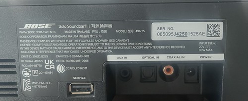 Bose solo soundbar - bose, ii