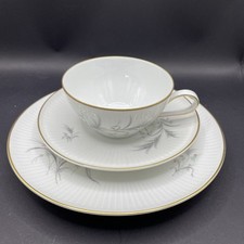 Thomas Goldfarn Teegedeck Rosenthal Weiß Gräser Goldrand