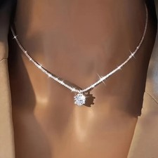 Kette mit glitzerstein - kette,