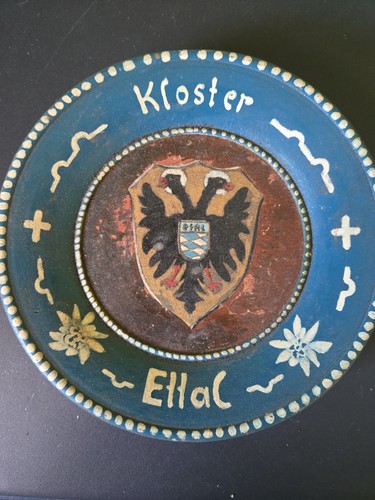 Wandteller holz wappen kloster - wandteller,
