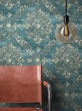 Newroom vliestapete blau gold - vliestapete,