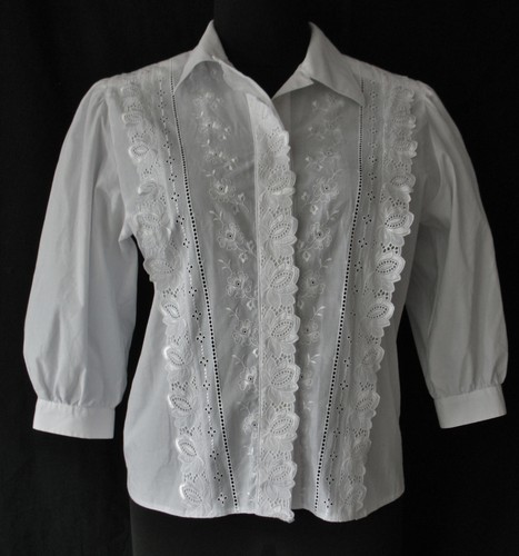 Stickerei spitze dirndlbluse - spitze,