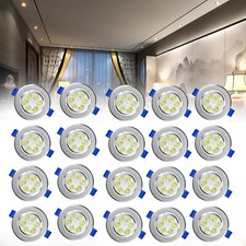 20X 3W LED Spot Einbauleuchte Einbau Strahler Set Decken Leuchte Lampe Warmweiß#