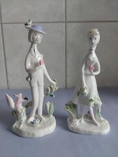 Porzellan Figurenpaar-Mädchen