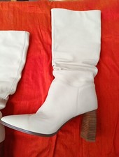 Damen Stiefel neu mit Fehler weiss beige Absatz 39 6 sehr schön Berlin Labels