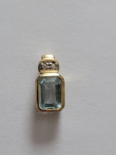 333 gold anhänger blautopas - anhänger,