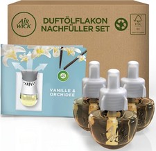 Air Wick Duftölflakon Vorteilspack, 3x19ml, Nachfüller Set Vanille und Orchidee
