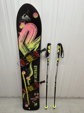 Vintage K2 Gyrator 1989 Snowboard mit Skistützen
