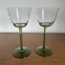 2 Wein Likör Gläser Alt