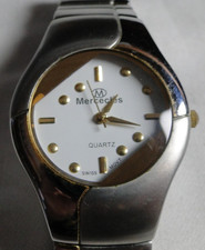 Silber/Weiße Mercecles Quarz Analog Armbanduhr