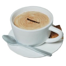 Spardose Kaffeetasse für Kaffeegeld bzw. Trinkgeld, Sparbüchsen