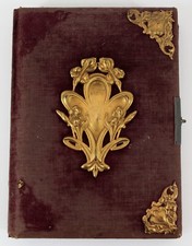 Very old photo album with 43