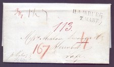 Schiffspost Brief 1842 aus