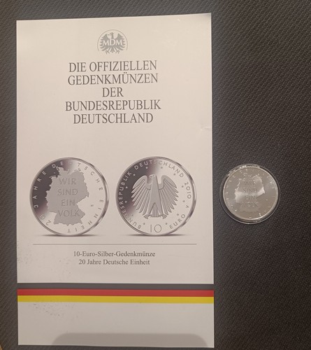 Euro silbermünze jahre - 10, 20