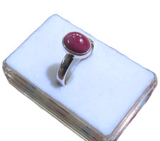 Natur Rubin Ring 925 Silber