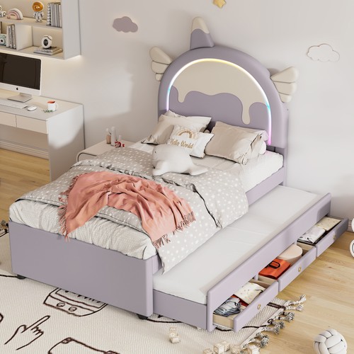 90x200cm einhorn kinderbett - einhorn,