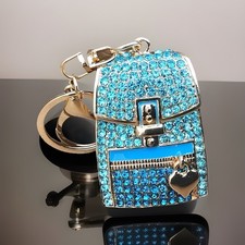 Luxus Taschenanhänger/Schlüsselanhänger Rucksack mit zweifarbigem Strass ?