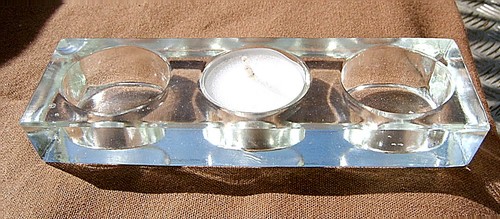 Teelichthalter aus glas - aus,