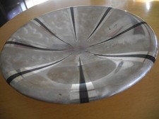 WMF Ikora XXL Schale versilbert 35 cm, post Bauhaus, Gebrauchsspuren, Patina