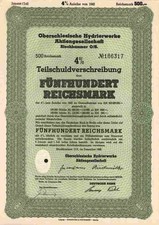 Oberschlesische Hydrierwerke 1942 Blechhammer Blachownia Slaska Bonn 500 RM