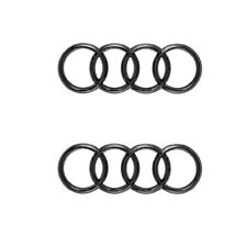 Original Audi Logo Emblem Ringe schwarz vorne + hinten TT TTRS 8S ab 2015