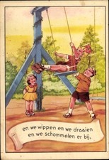 Ak Kinder auf dem Spielplatz, Schaukel - 4375375