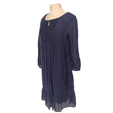 Crash Tunika Kleid Dunkelblau