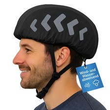 FLEXEO Fahrradhelm Regenschutz Helmüberzug reflektierend wasserabweisend 