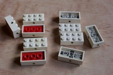 Lego alte  Achsen weiß/rot/klar