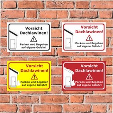 Schild - Vorsicht Dachlawinen - in 4 Größen - S00018-023 Winterschild Winter