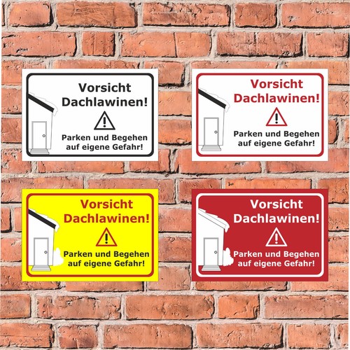 Schild vorsicht dachlawinen - schild,