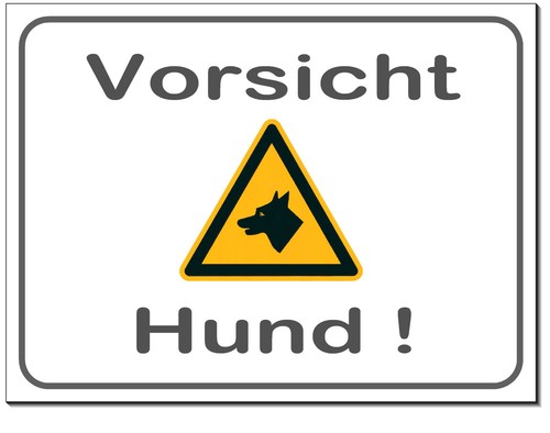 Vorsicht-Hund-Aluminium-Schild