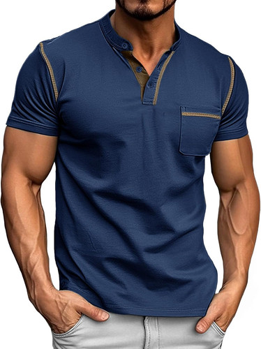 Herren sommer henley shirt - herren,