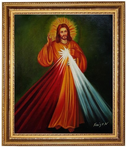 ölbild barmherziger jesus - Ölbild,
