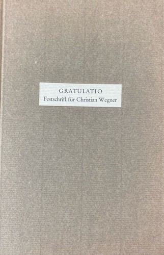Gratulatio festschrift f - festschrift,