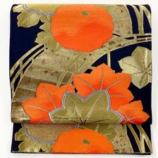 4917# Japanischer Vintage Fukuro Obi Gürtel Kimono Stoff Seide traditionell s...