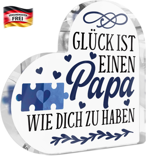 Acryl herz deko - mit, gravur
