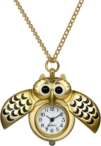 Eulen taschenuhr für damen - eulen-taschenuhr,
