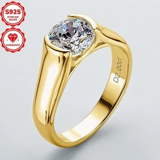 925 Silber 2ct Moissanit Ring