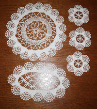 5 geklöppelte Leinen