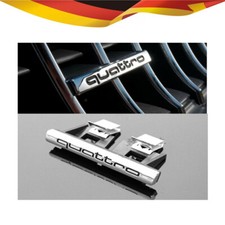 Audi quattro Emblem für Kühlergrill Frontgrill Aufkleber QUATTRO A3 A4 A6 Neu