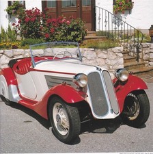 Poster BMW 319/1 Sportwagen, Baujahr 1935. 24 cm x 21 cm. Erstbesitz.