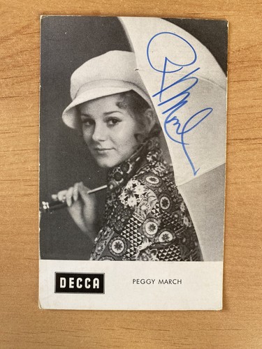 Autogrammkarte von peggy march - von,
