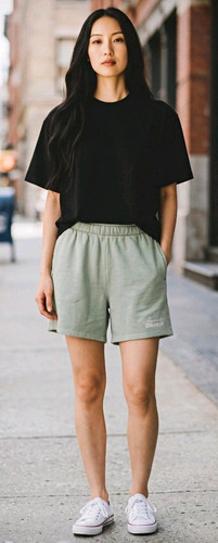 Guess sweatshorts mint logo - guess,