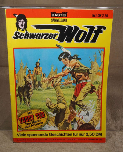 Comic schwarzer wolf - comic,