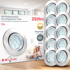 10 LED Einbaustrahler flach