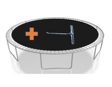 Trampolin Sprungmatte Sprungtuch Ø 244cm / 305cm / 366cm / 396cm / 430cm / 457cm