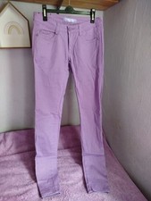Skinny Jeans Hose Stoff Lila