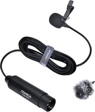 comica Lavalier Microphone, CVM-V02O Lapel Microphone Supports 48 V Phantom