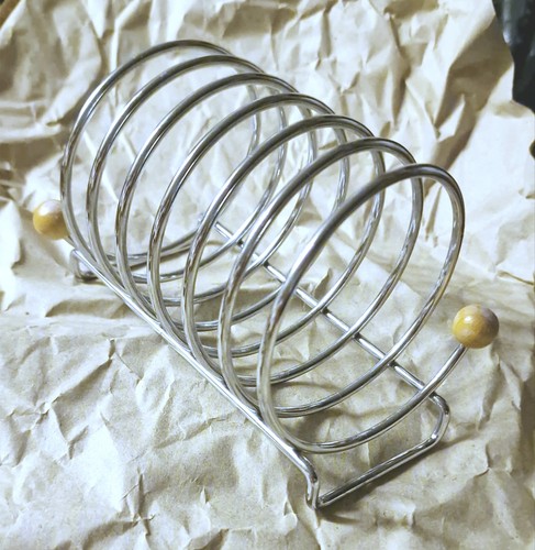 Toasthalter verchromt spiral - verchromt,,